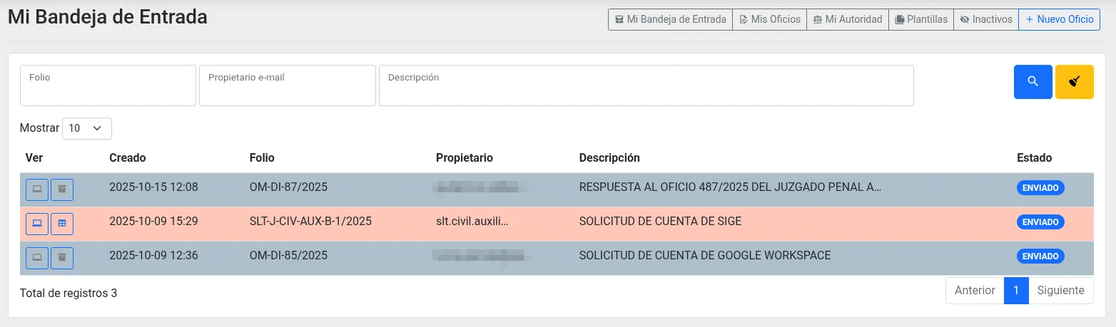 Mi Bandeja de Entrada