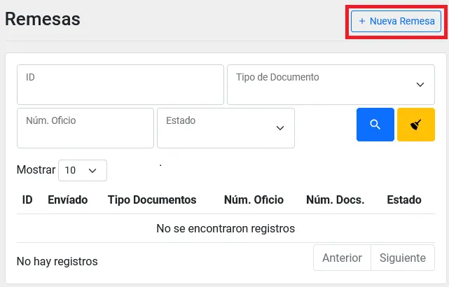 Boton Nueva Remesa