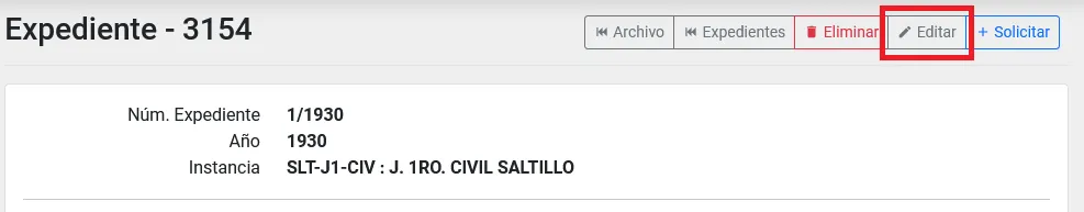 Botón editar expediente