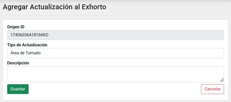 Formulario Enlace de Video